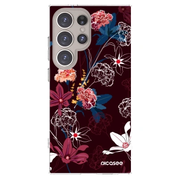 Picasee Samsung Galaxy S24 Ultra S928B 5G Hülle - Transparentes Silikon - Dark Meadow