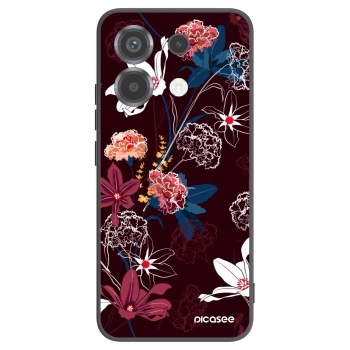 Picasee Xiaomi Poco X6 Hülle - Schwarzes Silikon - Dark Meadow