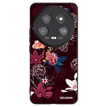 Picasee Xiaomi 14 Ultra Hülle - Schwarzes Silikon - Dark Meadow