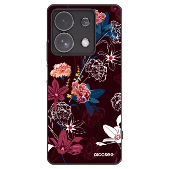 Picasee Xiaomi Redmi Note 13 Pro 4G Hülle - Schwarzes Silikon - Dark Meadow