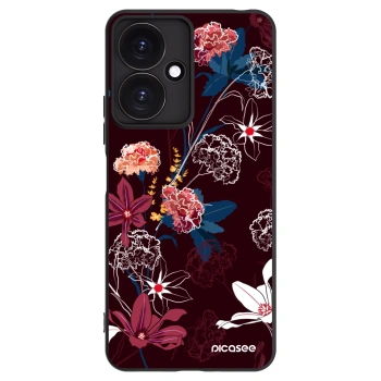 Picasee Xiaomi Redmi 13C 5G Hülle - Schwarzes Silikon - Dark Meadow