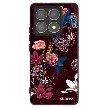 Picasee Xiaomi 14T Hülle - Schwarzes Silikon - Dark Meadow