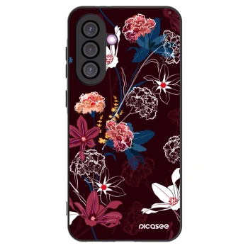 Picasee Samsung Galaxy A56 5G A566B Hülle - Schwarzes Silikon - Dark Meadow