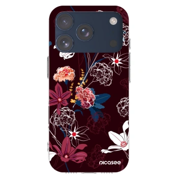Picasee Apple iPhone 17 Pro Hülle - Transparentes Silikon - Dark Meadow