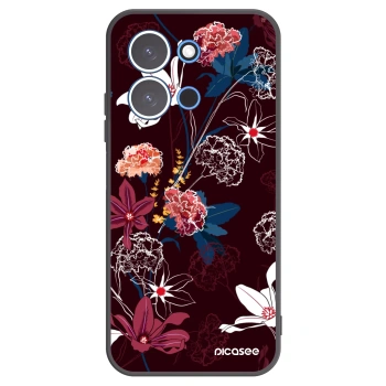 Picasee Xiaomi Redmi 15C 4G Hülle - Schwarzes Silikon - Dark Meadow