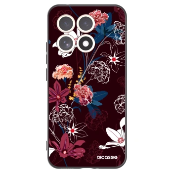 Picasee Xiaomi 15T Hülle - Schwarzes Silikon - Dark Meadow