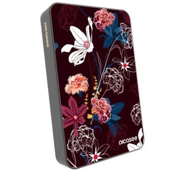 Picasee Powerbank mit MagSafe 10 000 mAh Grau - Dark Meadow