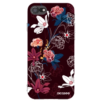 Picasee Apple iPhone SE 2020 Hülle - Transparentes Silikon - Dark Meadow