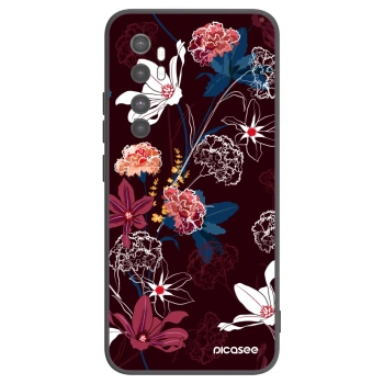 Picasee Xiaomi Mi Note 10 Lite Hülle - Schwarzes Silikon - Dark Meadow