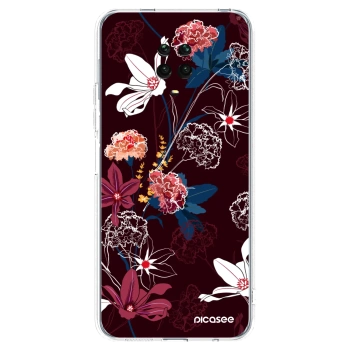 Picasee Xiaomi Redmi Note 9S Hülle - Transparentes Silikon - Dark Meadow