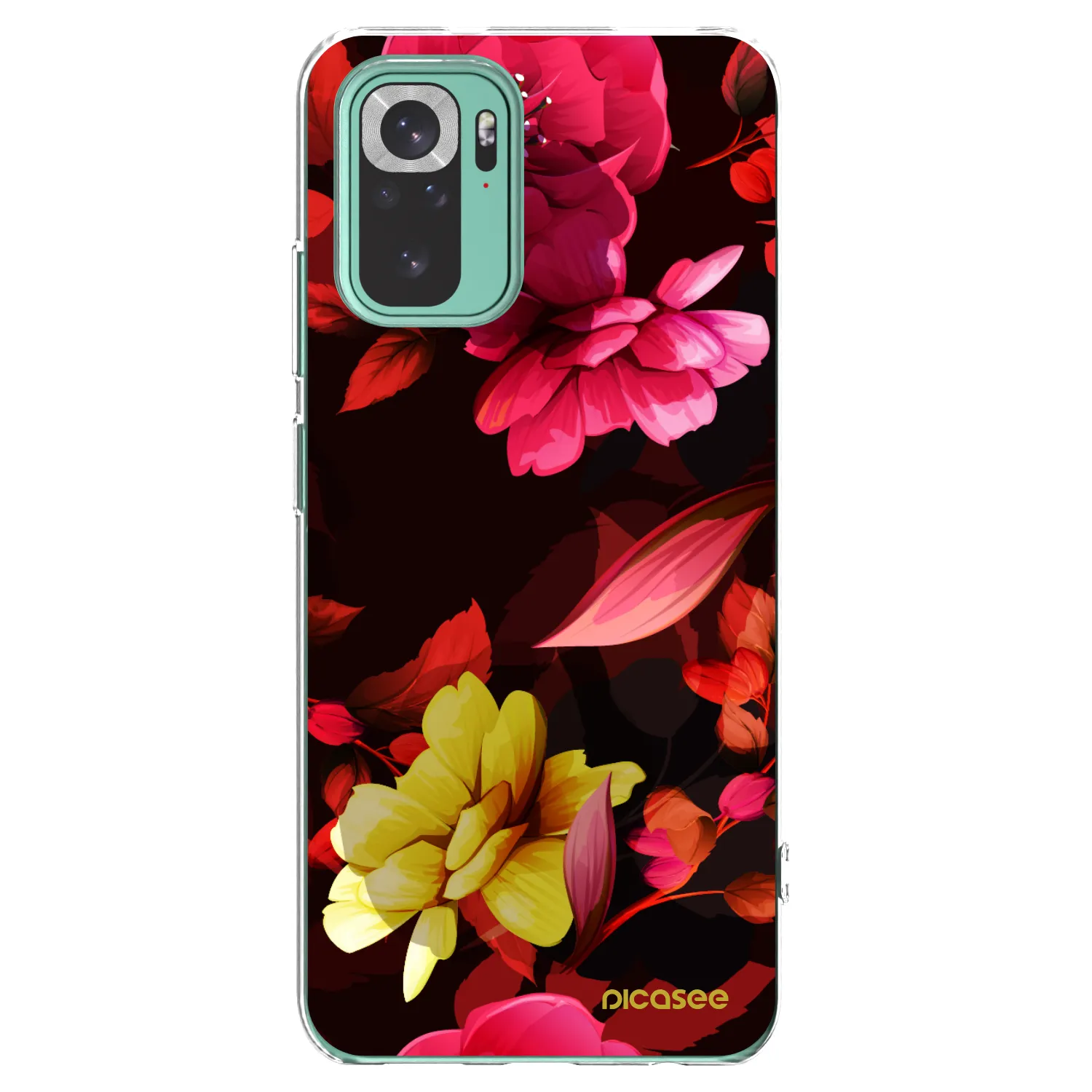 Picasee Xiaomi Redmi Note 10 Pro Hülle - Transparentes Silikon - Dark Peonny