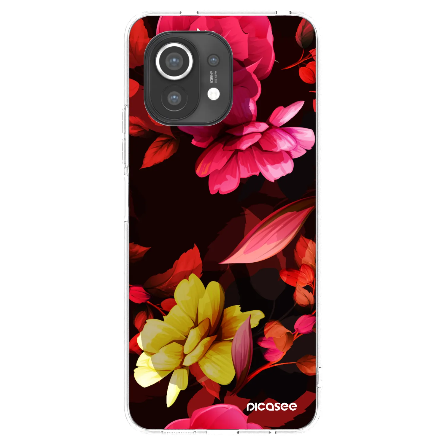 Picasee Xiaomi Mi 11 Hülle - Transparentes Silikon - Dark Peonny