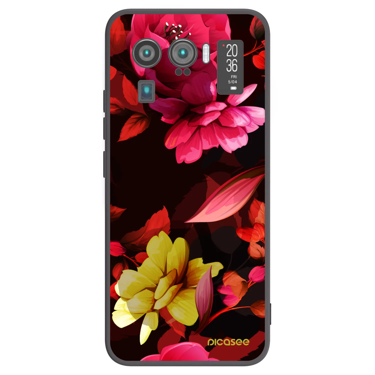 Picasee Xiaomi Mi 11 Ultra Hülle - Schwarzes Silikon - Dark Peonny