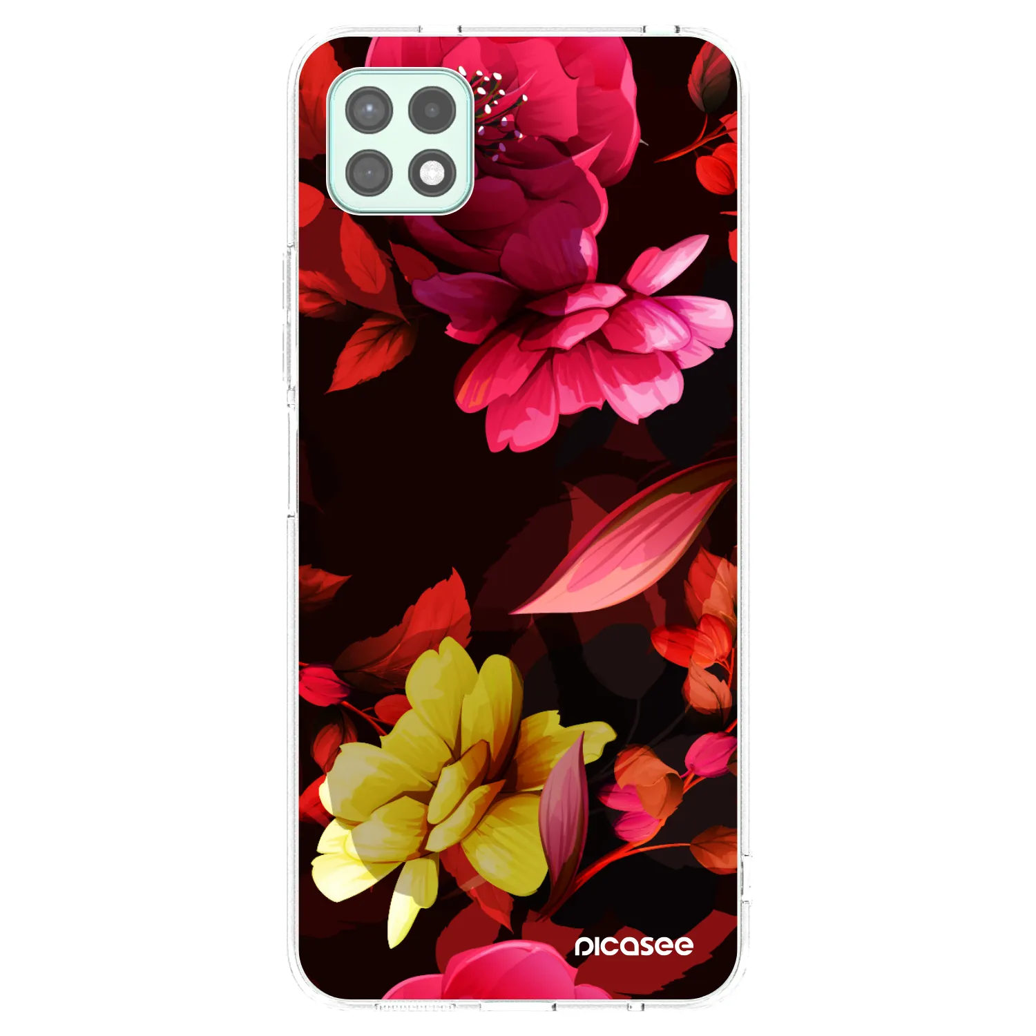 Picasee Samsung Galaxy A22 A226B 5G Hülle - Transparentes Silikon - Dark Peonny