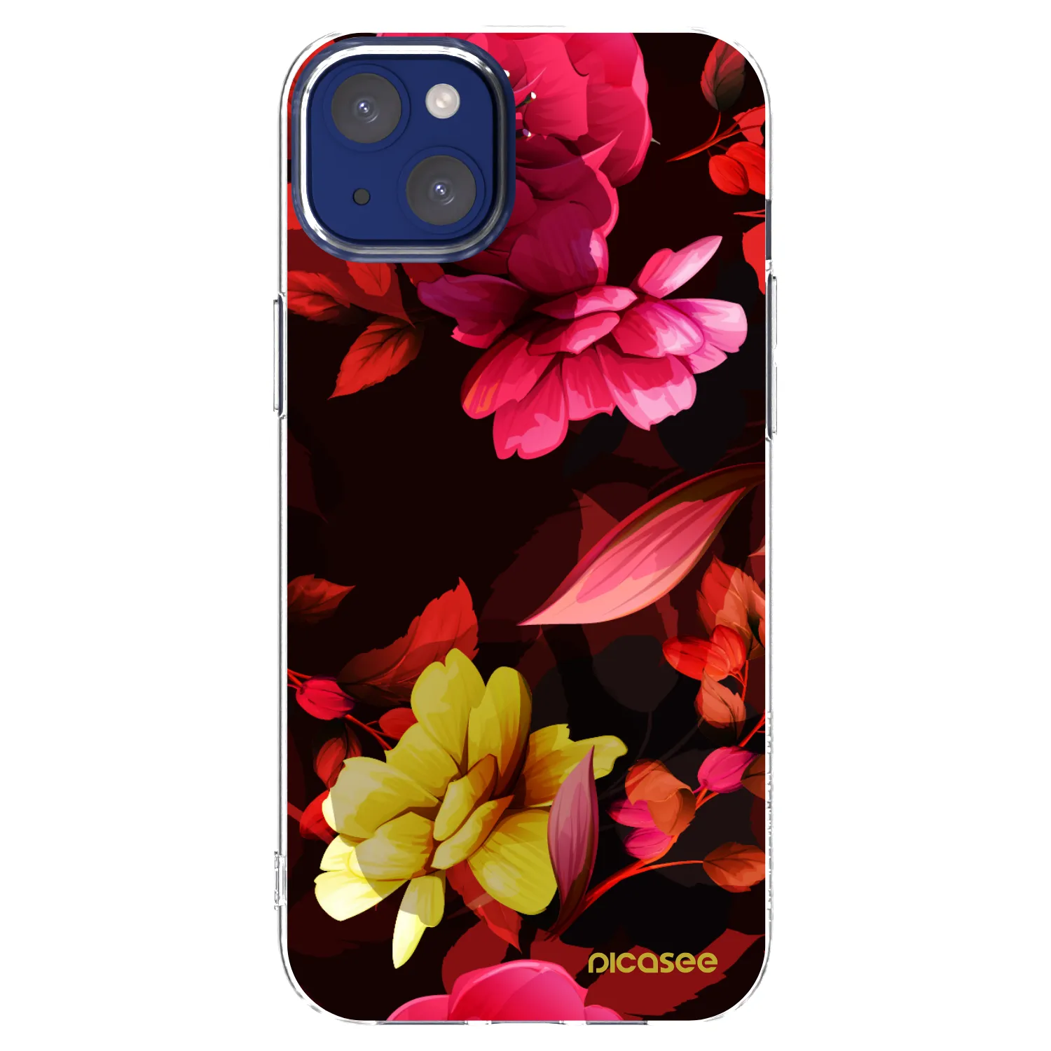 Picasee Apple iPhone 14 Plus Hülle - Transparentes Silikon - Dark Peonny