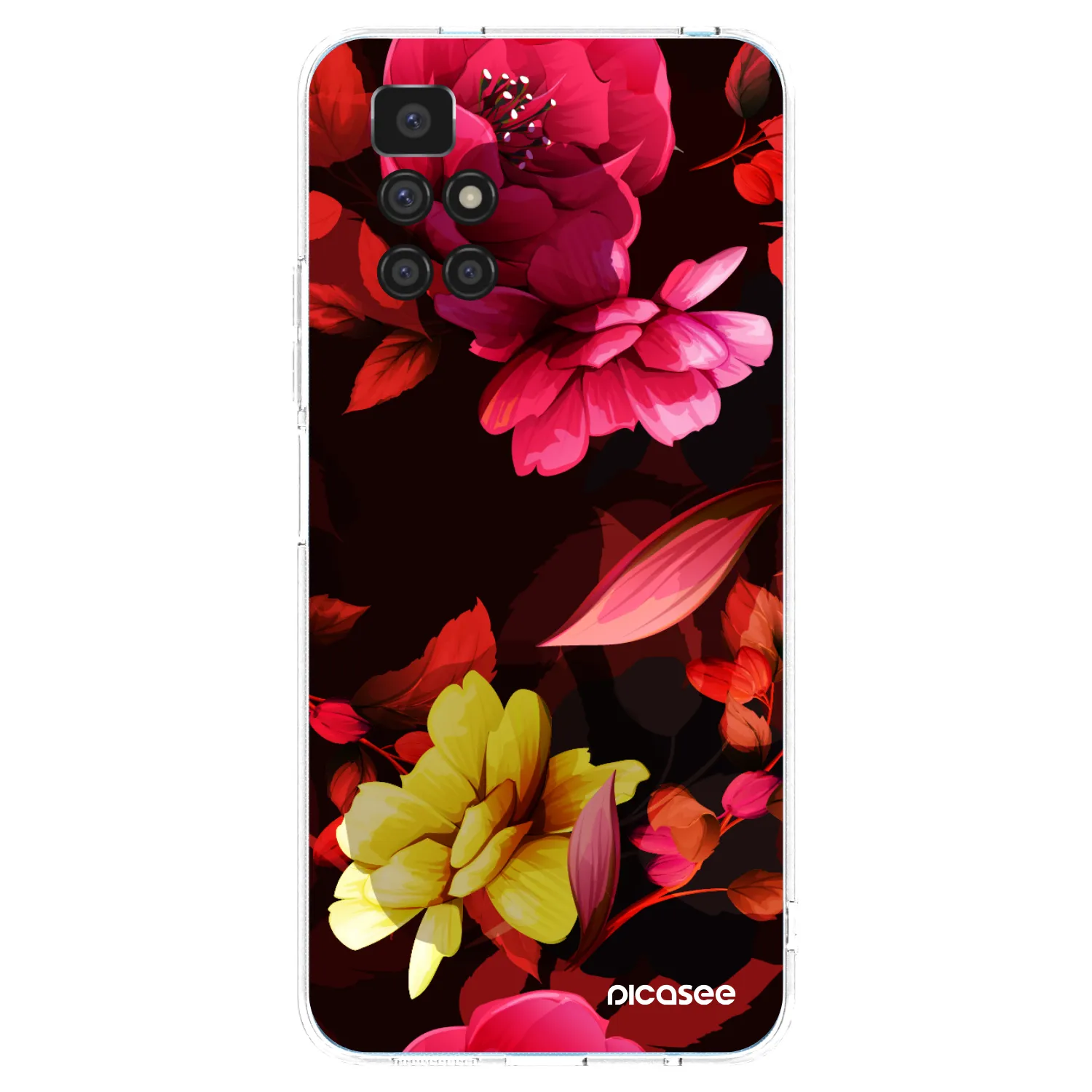 Picasee Xiaomi Redmi 10 (2022) Hülle - Transparentes Silikon - Dark Peonny