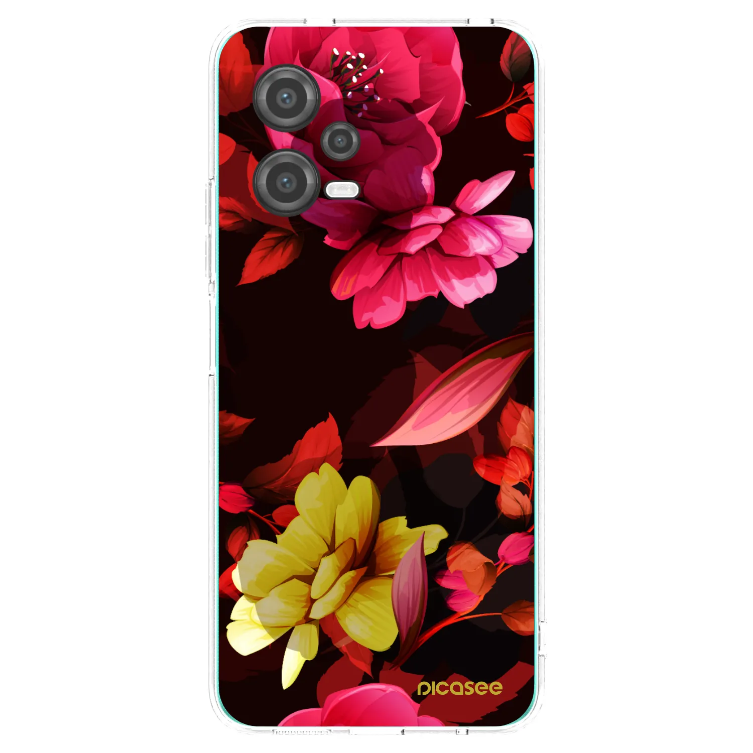 Picasee Xiaomi Poco X5 Hülle - Transparentes Silikon - Dark Peonny