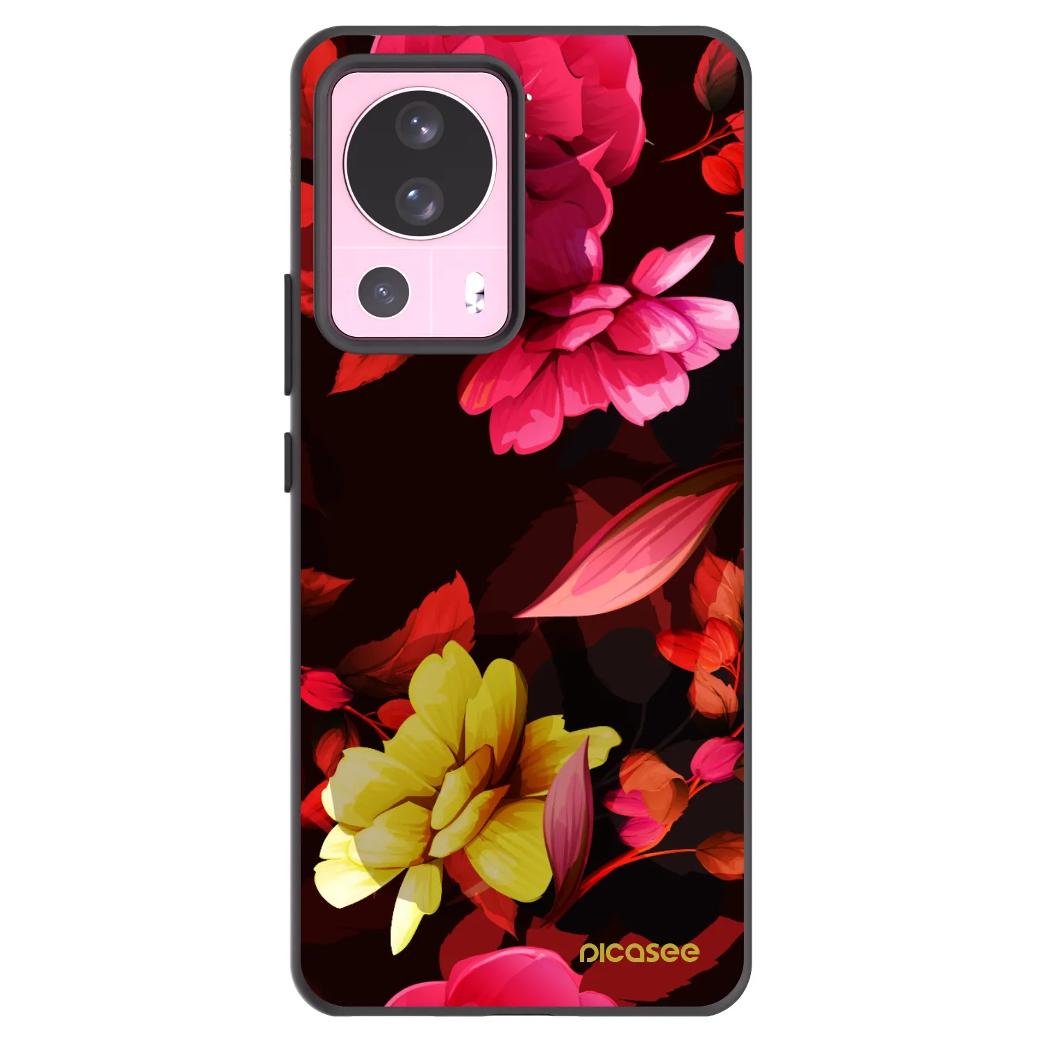 Picasee Xiaomi 13 Lite Hülle - Schwarzes Silikon - Dark Peonny