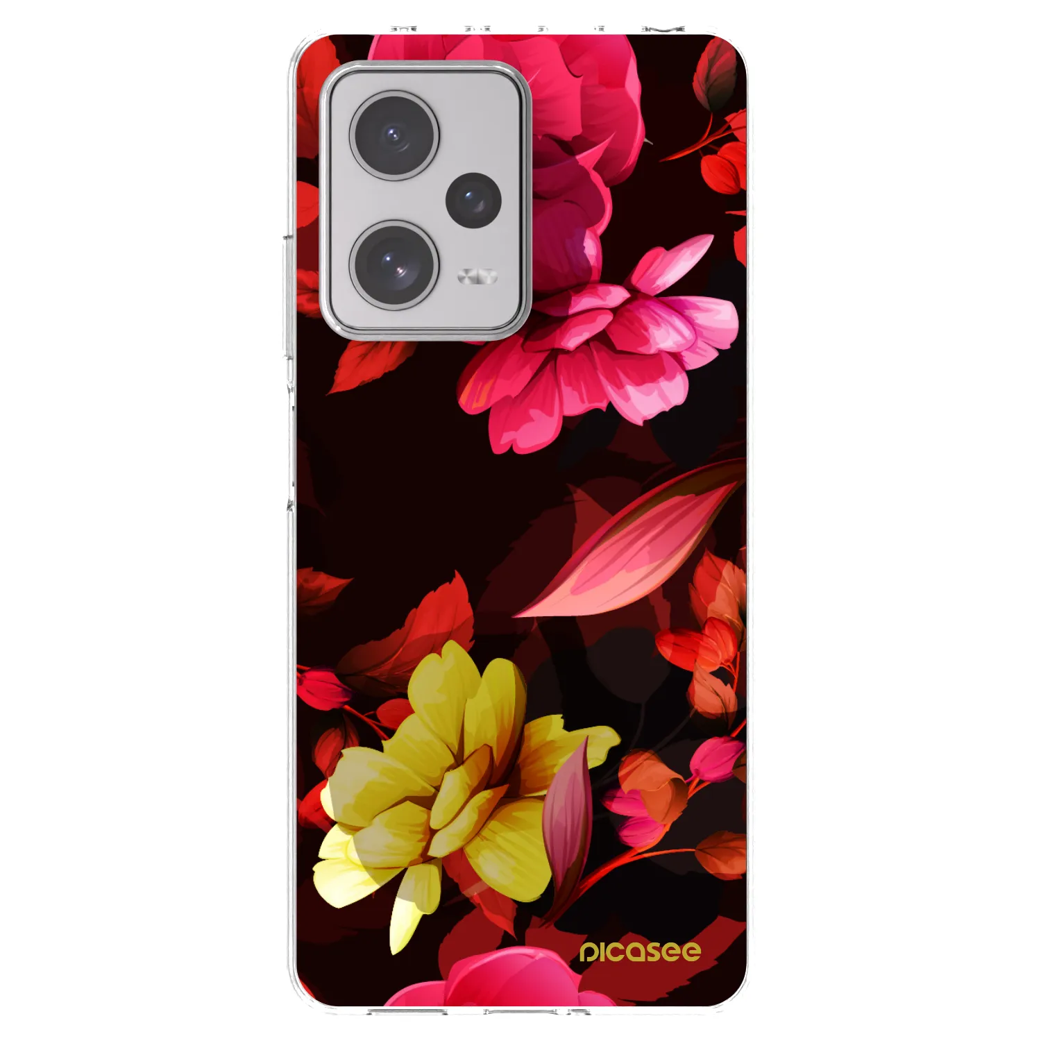 Picasee Xiaomi Redmi Note 12 Pro+ 5G Hülle - Transparentes Silikon - Dark Peonny