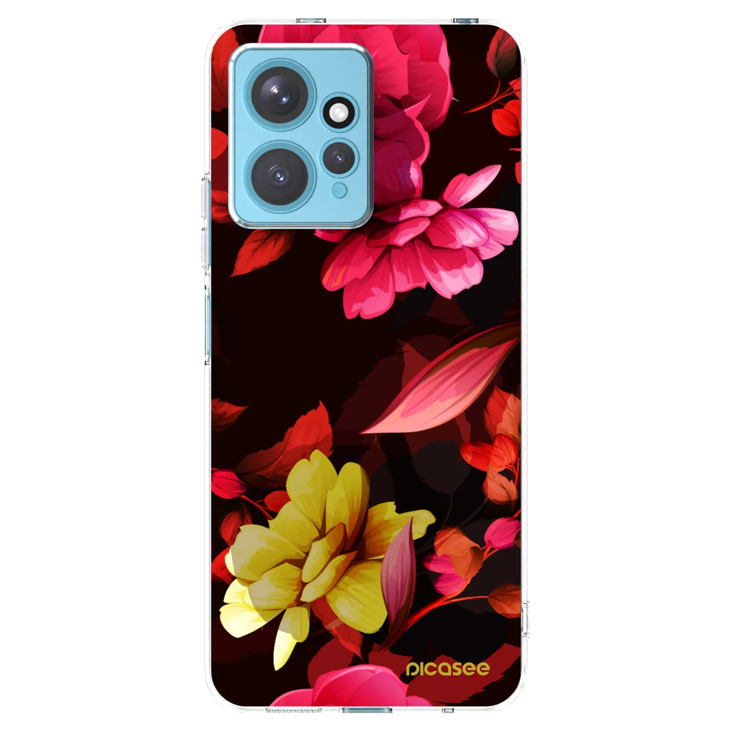 Picasee Xiaomi Redmi Note 12 4G Hülle - Transparentes Silikon - Dark Peonny