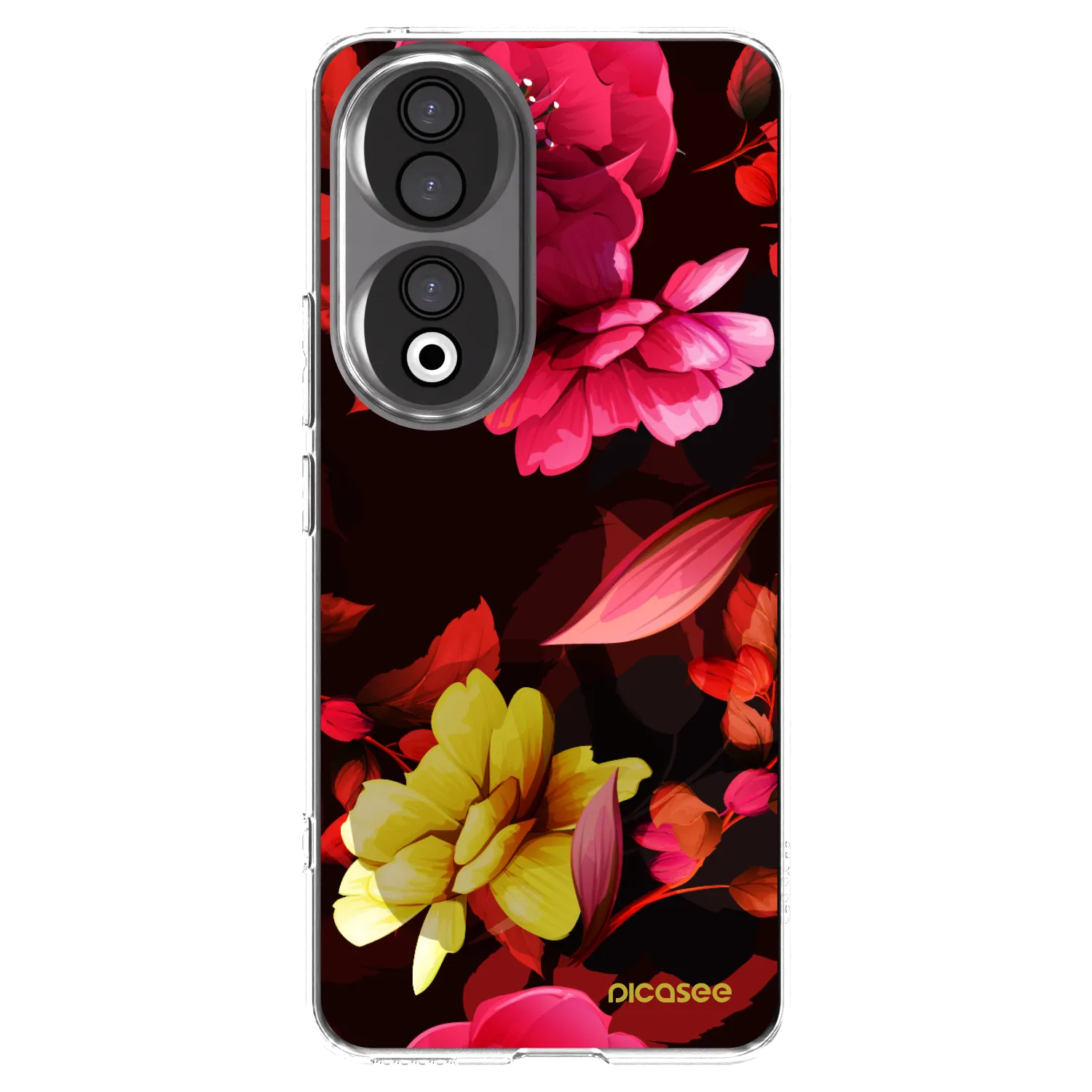 Picasee Honor 90 5G Hülle - Transparentes Silikon - Dark Peonny