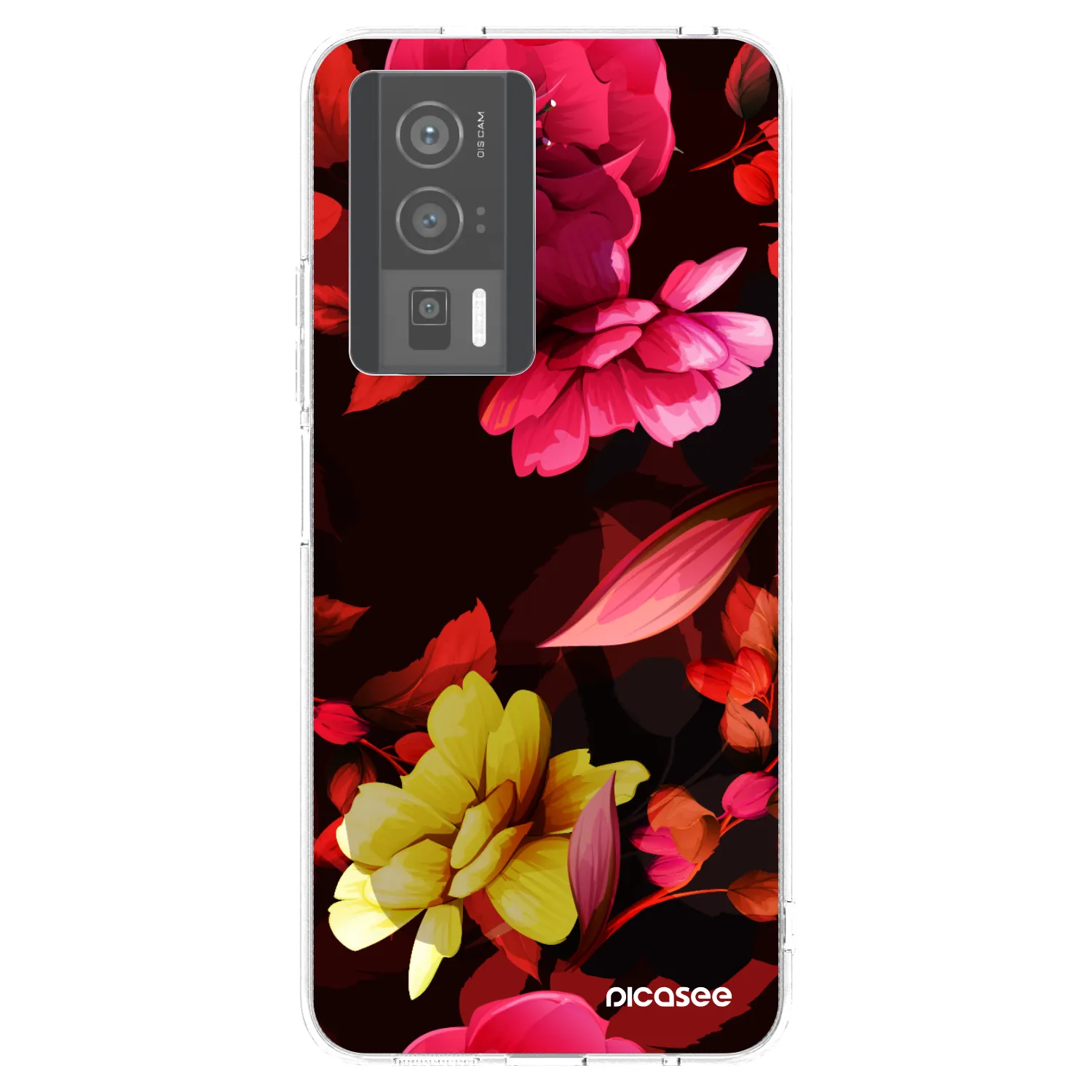 Picasee Xiaomi Poco F5 Pro 5G Hülle - Transparentes Silikon - Dark Peonny