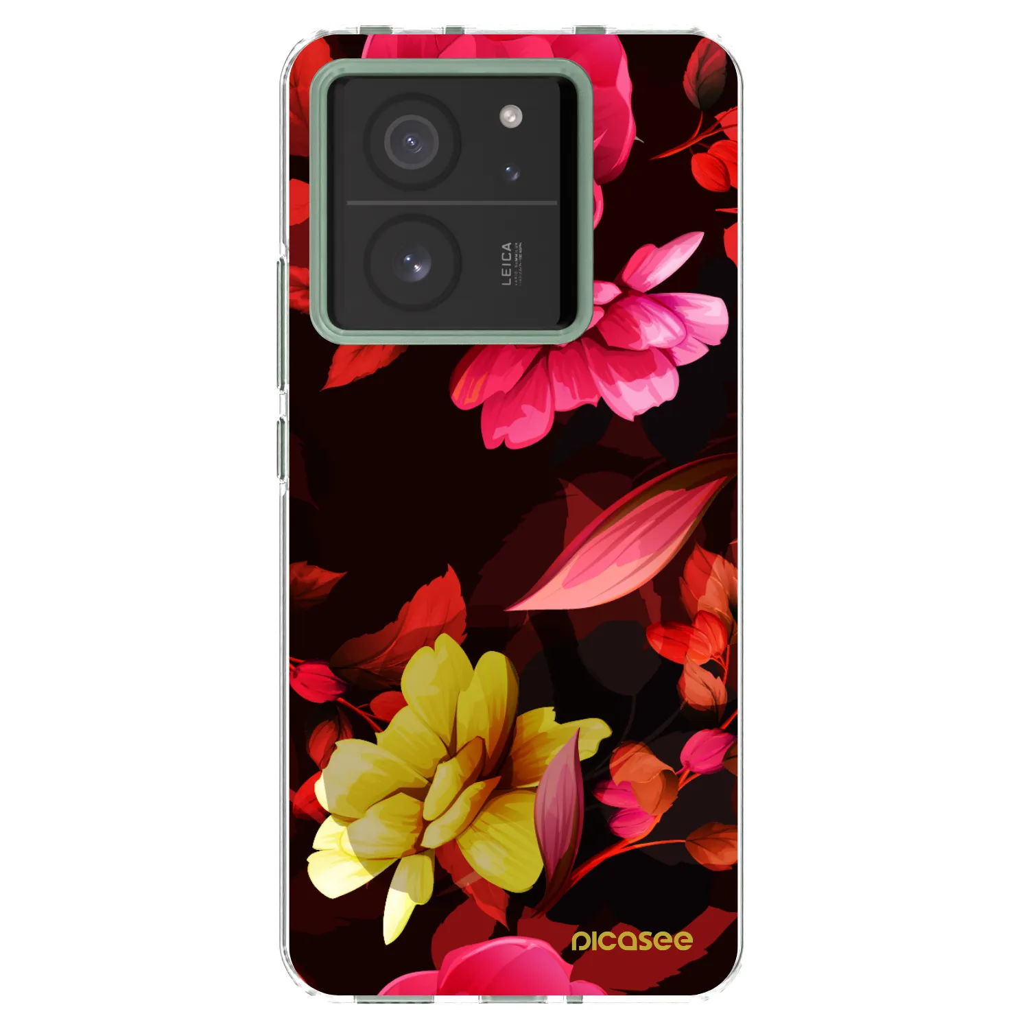 Picasee Xiaomi 13T Hülle - Transparentes Silikon - Dark Peonny
