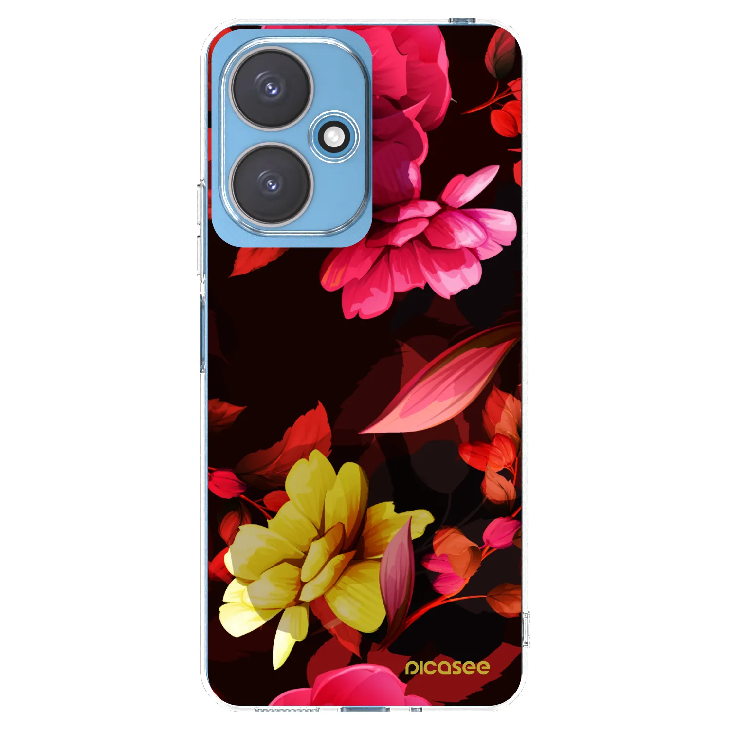 Picasee Xiaomi Redmi 13C 5G Hülle - Transparentes Silikon - Dark Peonny