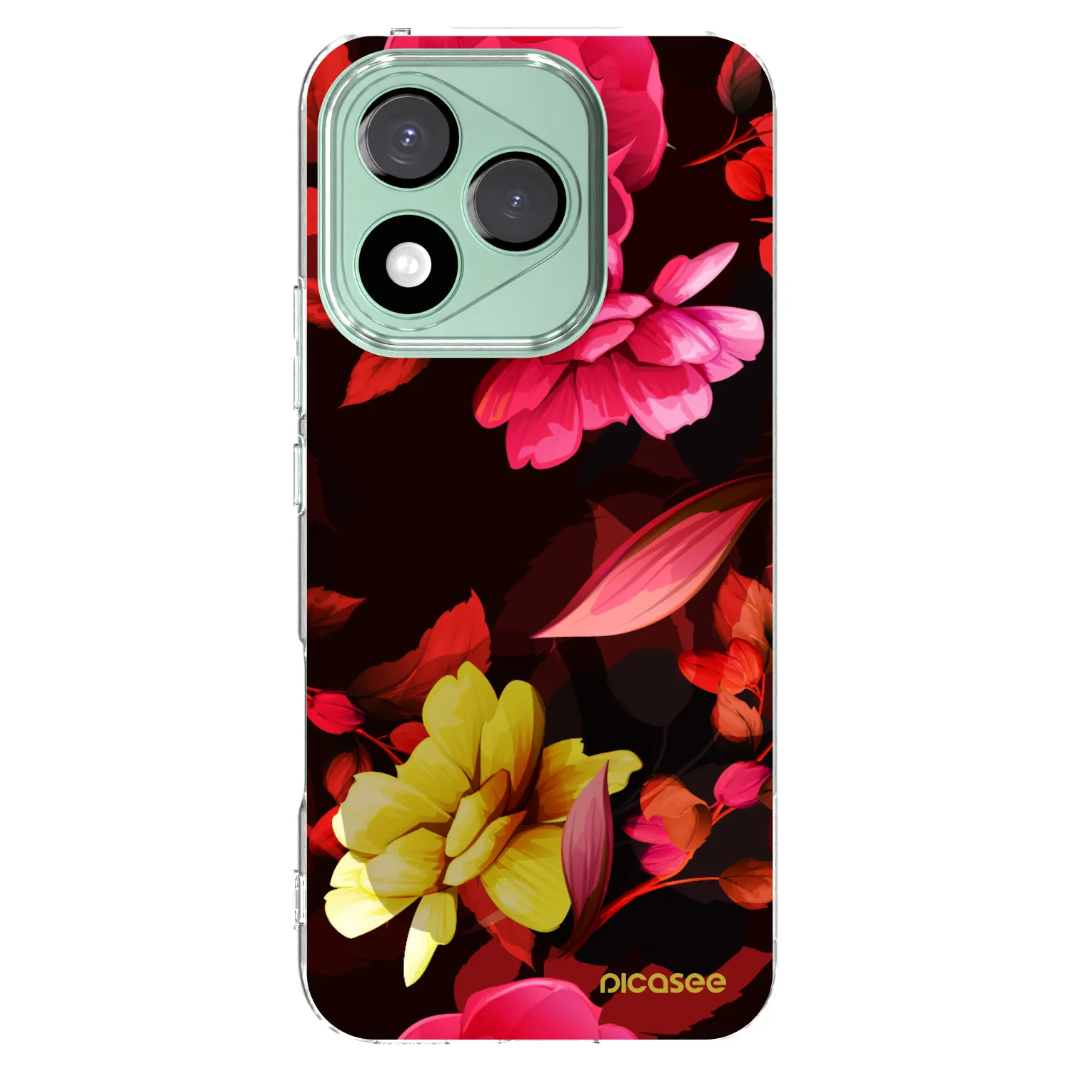 Picasee Honor 400 Lite 5G Hülle - Transparentes Silikon - Dark Peonny