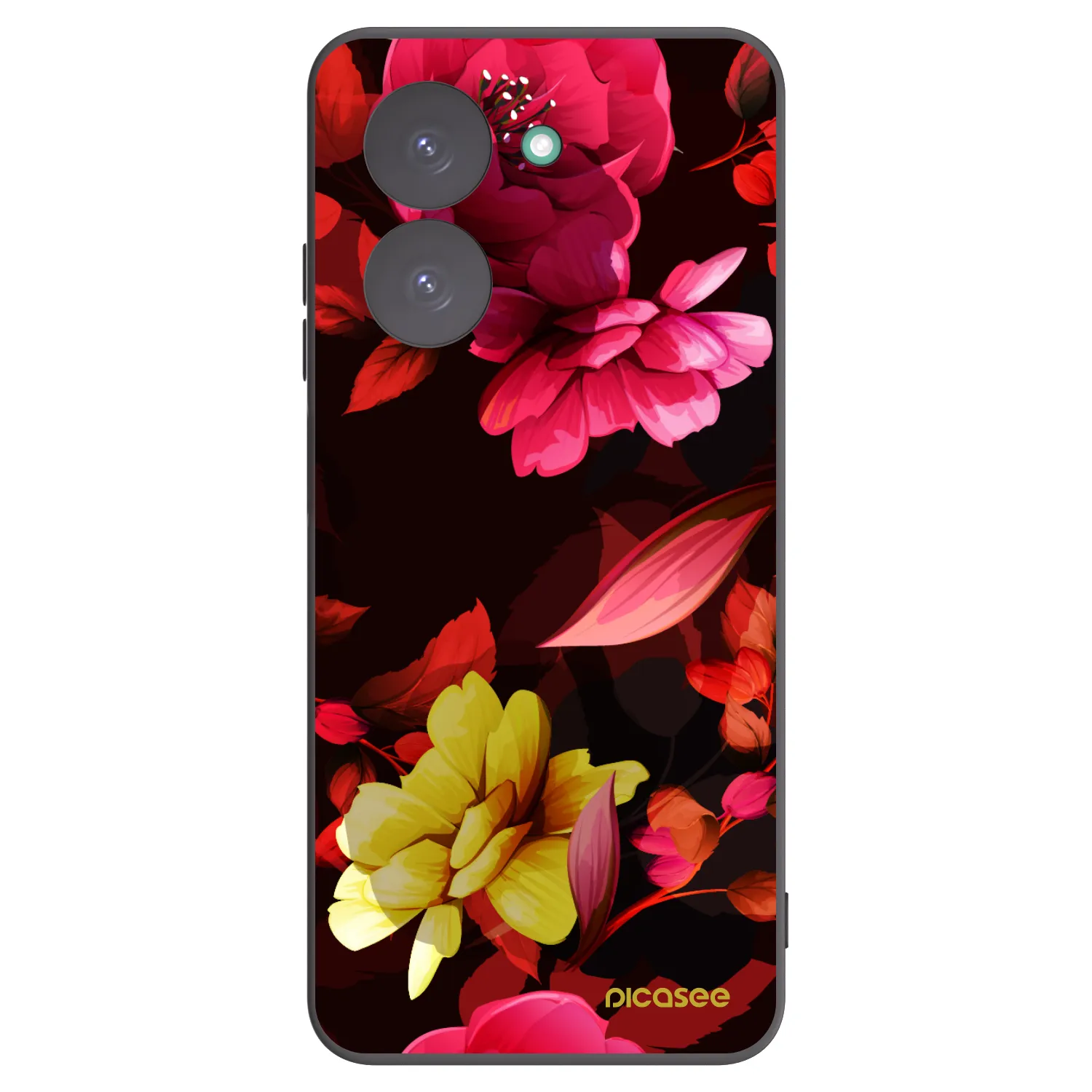 Picasee Xiaomi Redmi A5 Hülle - Schwarzes Silikon - Dark Peonny