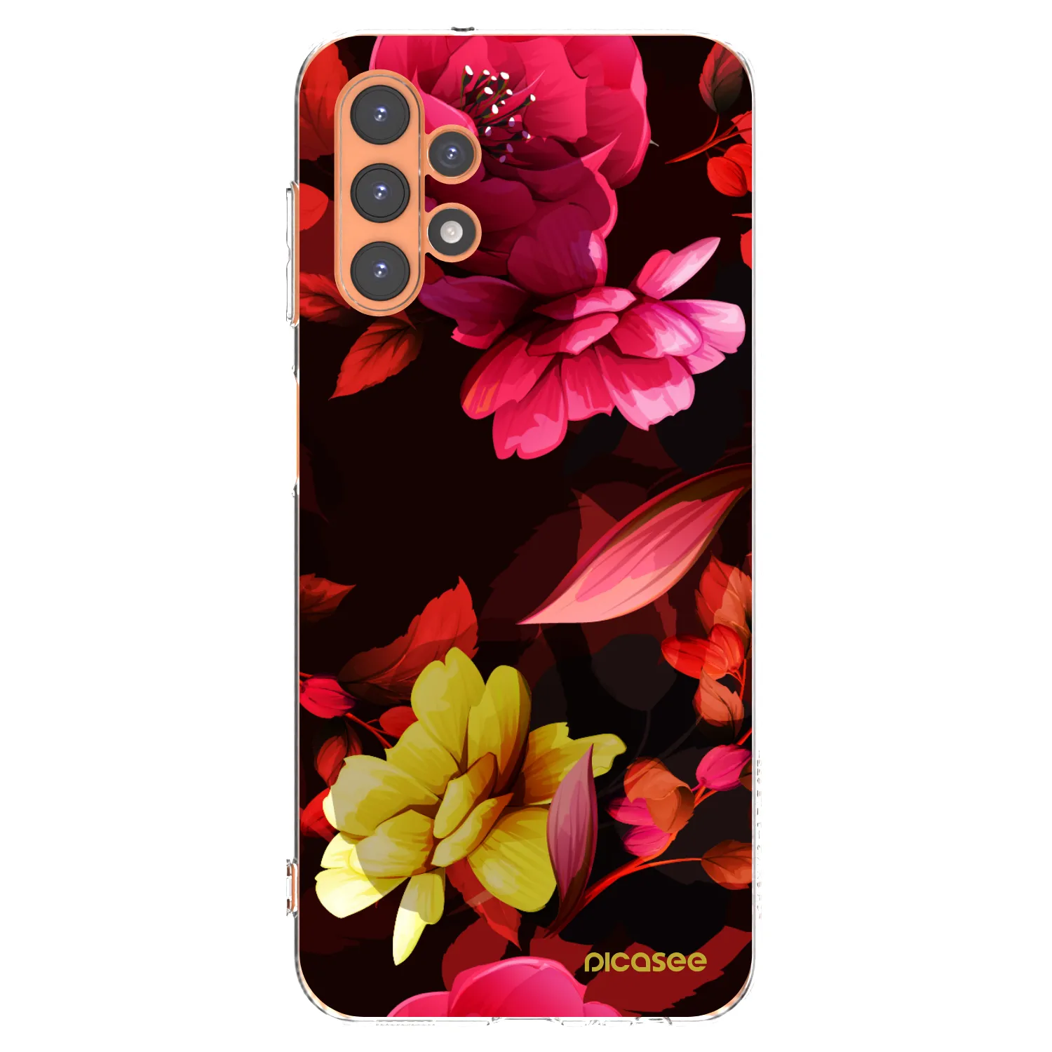 Picasee Samsung Galaxy A13 5G Hülle - Transparentes Silikon - Dark Peonny