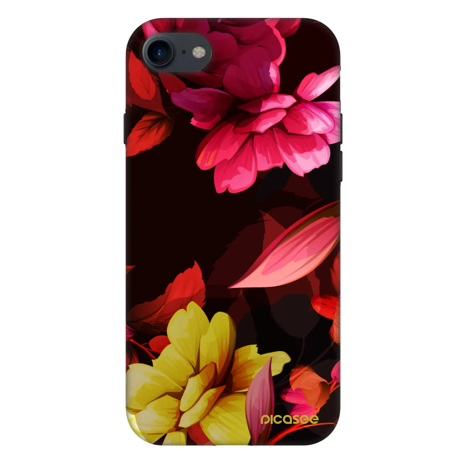 Picasee Fashion Case für Apple iPhone SE 2020 - Dark Peonny