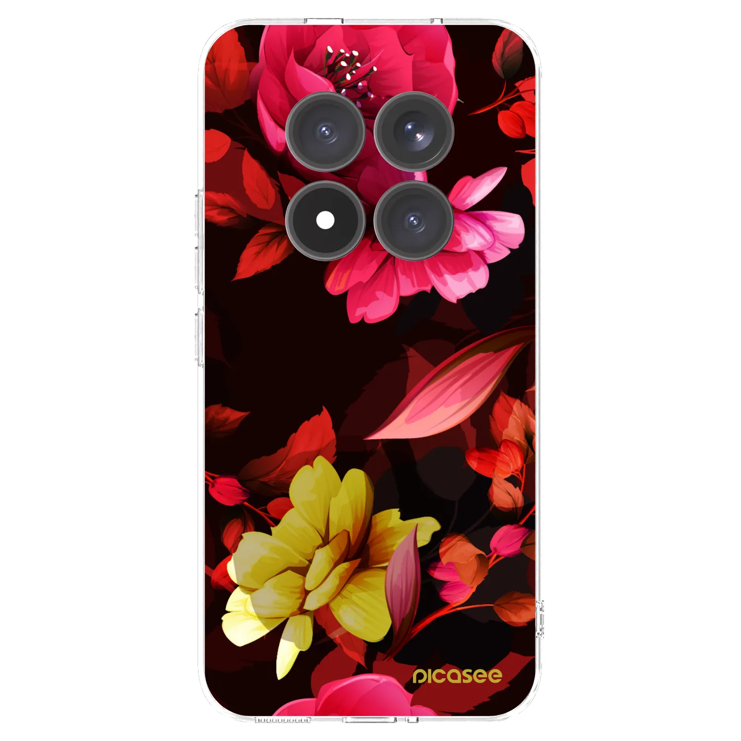 Picasee Xiaomi Redmi Note 15 Pro+ Hülle - Transparentes Silikon - Dark Peonny