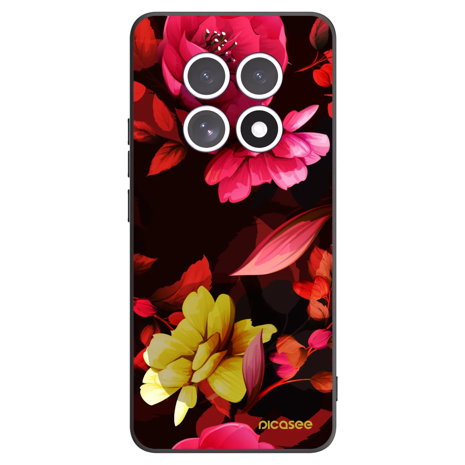 Picasee Xiaomi Redmi Note 15 Hülle - Schwarzes Silikon - Dark Peonny