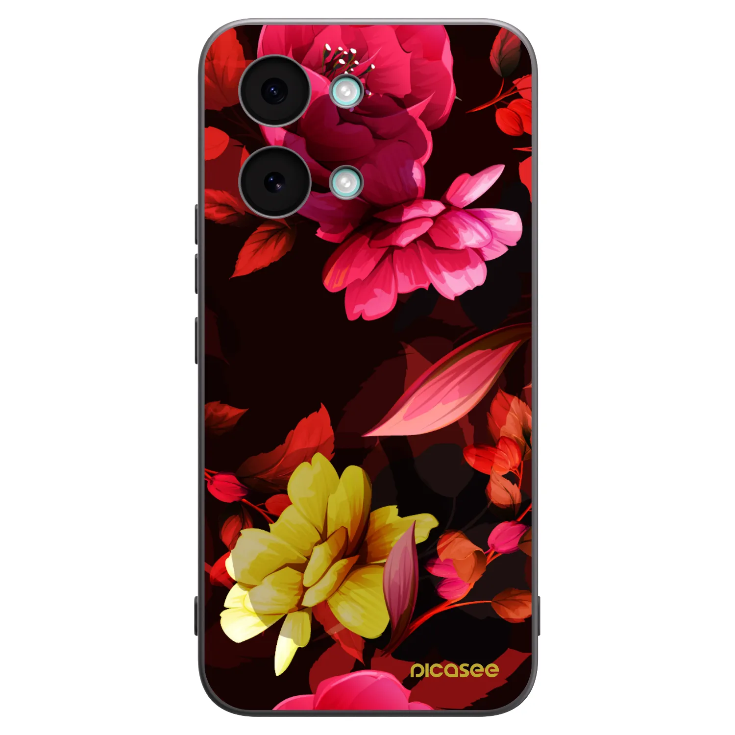 Picasee Xiaomi Poco X8 Pro Max Hülle - Schwarzes Silikon - Dark Peonny