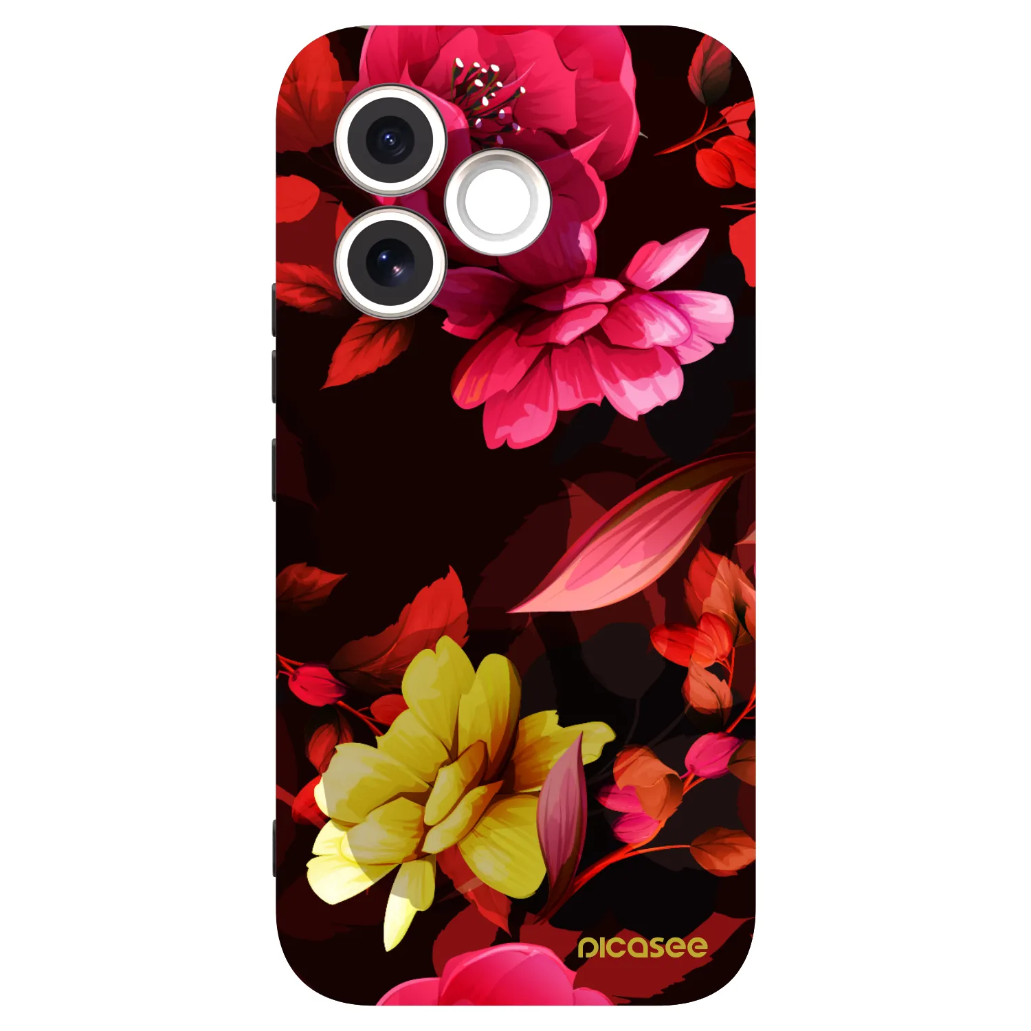 Picasee Honor 600 Lite Hülle - Schwarzes Silikon - Dark Peonny