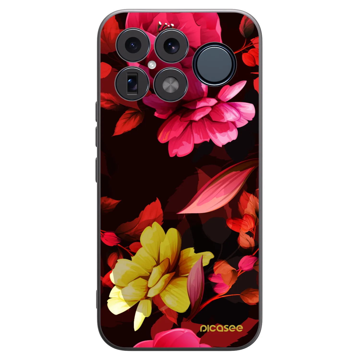 Picasee Xiaomi Poco F8 Ultra Hülle - Schwarzes Silikon - Dark Peonny