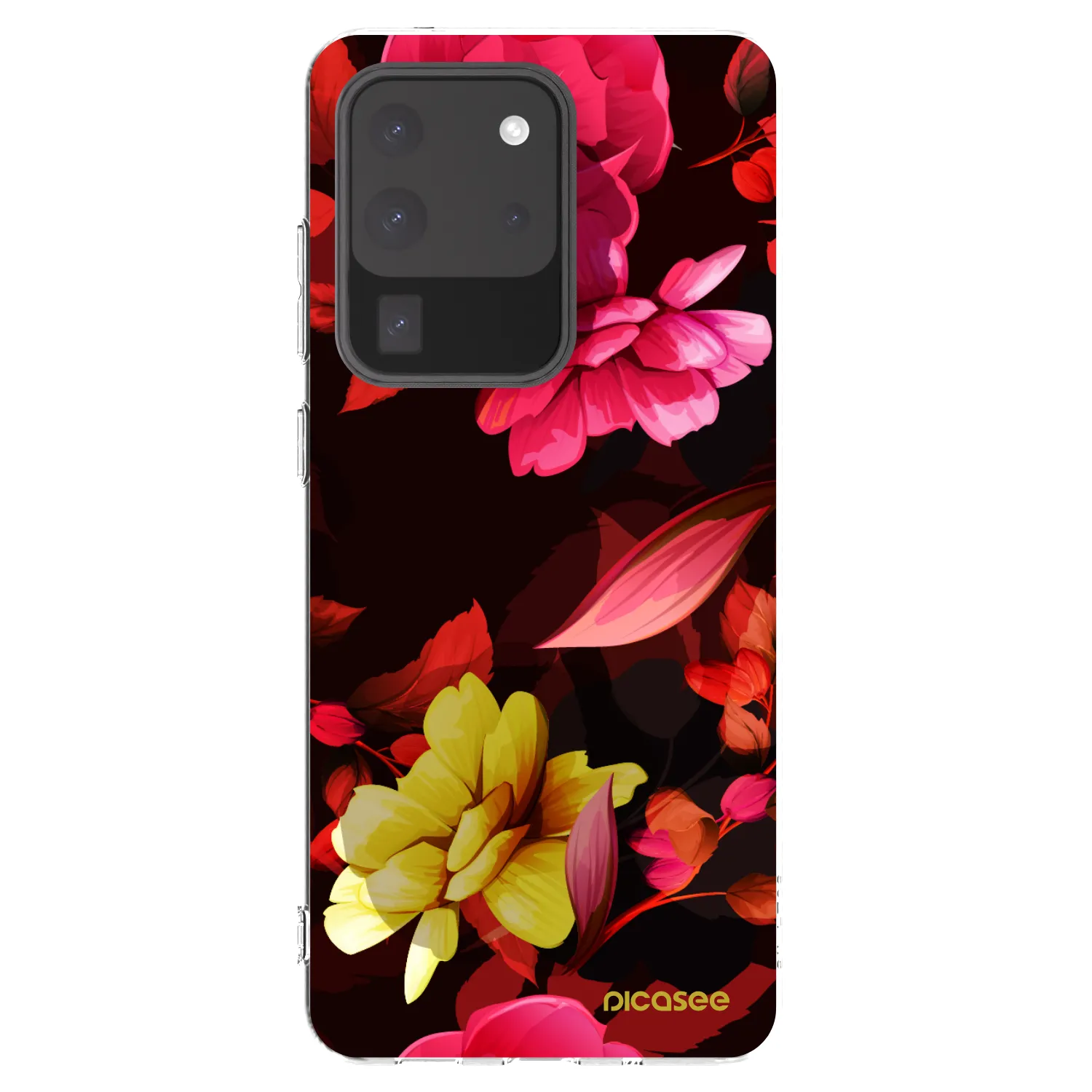 Picasee Samsung Galaxy S20 Ultra 5G G988F Hülle - Transparentes Silikon - Dark Peonny