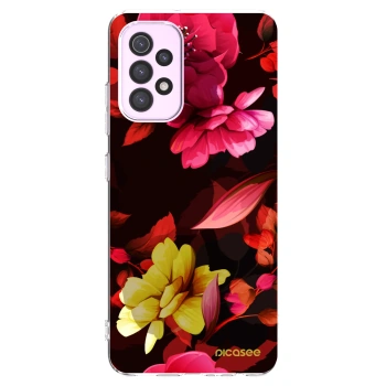 Picasee Samsung Galaxy A32 5G A326B Hülle - Transparentes Silikon - Dark Peonny
