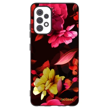 Picasee Samsung Galaxy A32 5G A326B Hülle - Schwarzes Silikon - Dark Peonny