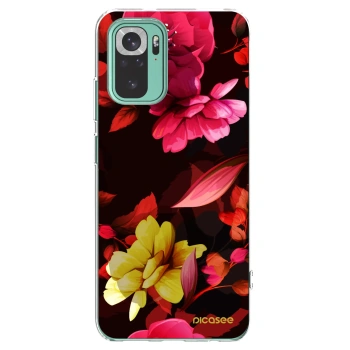 Picasee Xiaomi Redmi Note 10 Pro Hülle - Transparentes Silikon - Dark Peonny