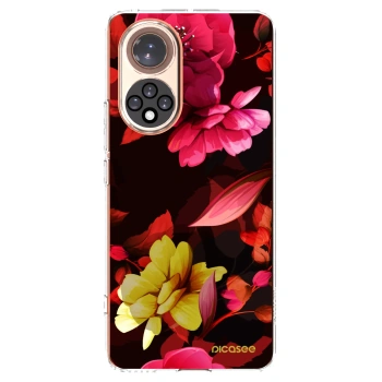 Picasee Honor 50 5G Hülle - Transparentes Silikon - Dark Peonny