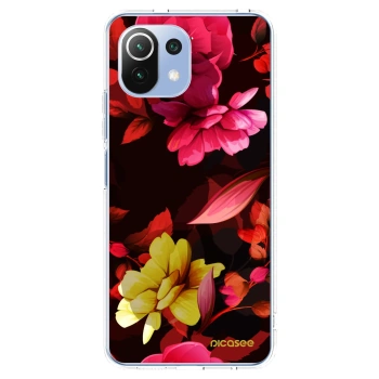 Picasee Xiaomi 11 Lite 5G NE Hülle - Transparentes Silikon - Dark Peonny