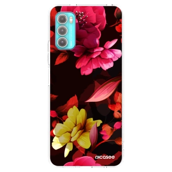 Picasee Motorola Moto G60 Hülle - Transparentes Silikon - Dark Peonny