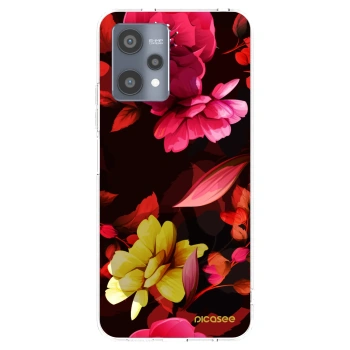 Picasee Realme 9 Pro 5G Hülle - Transparentes Silikon - Dark Peonny