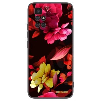 Picasee Xiaomi Redmi 10 (2022) Hülle - Schwarzes Silikon - Dark Peonny