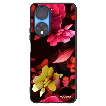 Picasee Honor X7 Hülle - Schwarzes Silikon - Dark Peonny