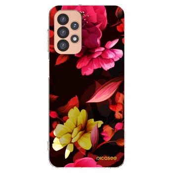 Picasee Samsung Galaxy A23 A236B 5G Hülle - Transparentes Silikon - Dark Peonny