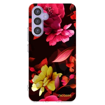 Picasee Samsung Galaxy A54 5G A546B Hülle - Transparentes Silikon - Dark Peonny