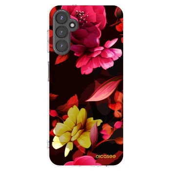 Picasee Samsung Galaxy A14 5G A146P Hülle - Transparentes Silikon - Dark Peonny